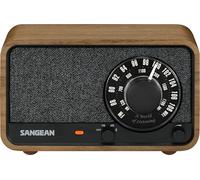 SANGEAN WR-8 - Radio portátil vintage con altavoz Bluetooth, recepción FM, batería integrada, carcasa de madera auténtica, nogal vintage