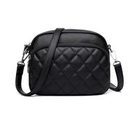 Sangeponiang Mujeres Bolsas de mensajería pequeña celosía PU de Cuero Cantera Correa Liviana Bolso de Hombro de Moda para Viajes Informales (Talla única)