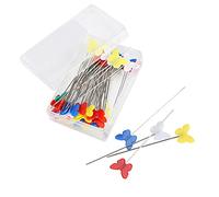 Sangeponiang, para alfileres de acolchado, para alfileres de mosaico, para alfileres de costura, pasadores rectos coloridos de 50 piezas, punta más fina y fina, prueba, para (Mariposas)