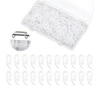 SANGFUN Ganchos para cortinas, ganchos para cortinas correderas, 100 unidades de ganchos para cortinas sin agujero, ganchos de plástico autoadhesivos blancos, adecuados para cortinas, cortinas de