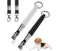 SANGFUN Silbato para Perros de 2 Piezas, Silbato ultrasónico Profesional para Perros, Silbato para Perros de frecuencia Ajustable, para un Entrenamiento eficaz del Perro