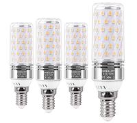 SanGlory Bombilla LED E14 Luz Blanca Cálida 2700K, 12W Bombillas LED Maíz E14 Equivalente a 100W Halógena Bombilla, 360° Ángulo, AC 175-265V, Sin Parpadeo, No Regulable, Paquete de 4