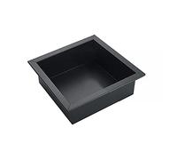 SANGOGO Plato de ducha empotrado de acero inoxidable 304 negro (20 x 18 x 8 cm)