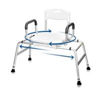 Sangohe Silla de Ducha para Ducha Interior, Silla de Ducha Deslizante, Banco de Transferencia de bañera con Asiento Giratorio de 360⁰, Bancos de Transferencia de bañera para bañeras, Asiento de Ducha