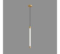 SANGPAO Decoración creativa para el hogar Luces colgantes LED Lámpara colgante de tubo largo Iluminación de barra de cocina Lámpara lineal industrial de oro negro para escalera Techo alto Dormitorio B