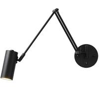 SANGPAO Lámpara de pared con brazo oscilante industrial vintage para decoración del hogar moderna con interruptor regulable Luz de lectura de pared de brazo largo dorado Lámpara de pared con cable par