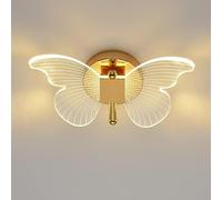 SANGPAO Moderna decoración del hogar, lámparas de pasillo, techo, mariposa dorada, LED, montaje empotrado, luz de techo, acrílico, armario, cerca de la luz del techo, para cocina, pasillo, balcón, hab