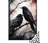Sangre de Cuervos Negros Cartón Extra Grueso Rompecabezas De Bricolaje 12 Años+ Juego De Familia Desafiante Hermosa Decoración Idea De Regalo 70x50cm/1000pcs