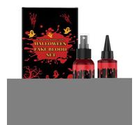 Sangre De Vampiro - Kit De Sangre Falsa,Salpicaduras Líquido para Zombi Vampiro Hombre Cosplay Disfraces y Fiestas