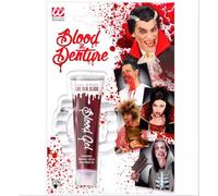Sangre falsa con colmillos de vampiro - 28 ml