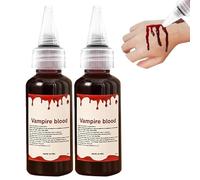 Sangre Falsa, Fake Blood Lavable y Realista, 2pc, Sangre Falsa Halloween Maquillaje de Efectos Especiales, Sfx Fake Blood Para la Piel y la Ropa, Para Carnaval, Bromas, Cine, Ropa, Zombi, Vampiro