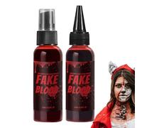 Sangre Falsa Halloween,60ml Spray De Sangre Falsa Para Halloween - Líquido Hidratante para Salpicar Multiusos Herramienta de Maquillaje para Dramas Fotografía Casa de Terror Cosplay