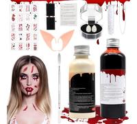 Sangre Falsa Halloween, Sangre Falsa, Sangre Halloween, Sangre Falsa Lavable, Halloween Maquillaje, Látex, Sangre Falsa Maquillaje de Halloween para Halloween Maquillaje, Vampiro, Zombie, Cosplay