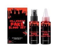 Sangre Falsa - Kit De Efecto Goteo Sangre Halloween para Disfraces - Accesorio para Disfraces De Zombie Bromas Escolares Obras Teatro Cosplay Escape Room Ropa Hombres Mujeres Actores