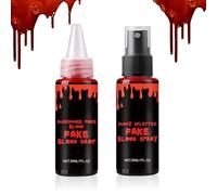 Sangre Falsa | Maquillaje Falso Lavable para Halloween Kit De Disfraz,Accesorios para Ropa Escape Room Casas Encantadas Cosplay Teatro Fiesta Hombres