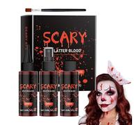 Sangre Falsa - Set De Sangre Falsa De Halloween | Gota De Sangre Líquida Para Ojos | Conjunto De Maquillaje Para Disfraz De Ropa | Sangre Falsa Para La Reunión De Cosplay De Halloween, Celebración De