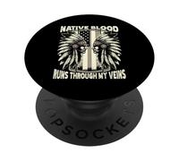 Sangre Nativa Corre Por Mis Venas Orgullo PopSockets PopGrip Adhesivo