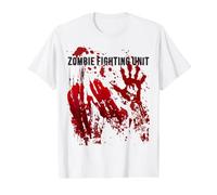 Sangrienta Camiseta Disfraz Halloween Horror Unidad Zombie Camiseta gráfica económica, Hombre, Blanco, L
