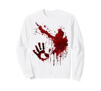 Sangrienta Camiseta Salpicaduras De Sangre Huella Zombie Sudadera