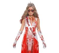 Sangriento Reina Del Baile Kit Halloween Goary Horror Manchado de Sangre Disfraz