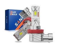 SANHE Bombillas H11 LED Luz Alta y Baja para Coche, 20000LM 600% Más Brillante 6500K Blanco H11/H8/H9 Reemplazo de Halógeno, 1:1 Tamaño, Plug and Play (Paquete de 2)