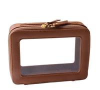 SANHECUN Neceser Organizador de cosméticos Impermeable con Gancho para Colgar para Viajar, Brown, Carry on 8 Inch, Bolsa de Lavado