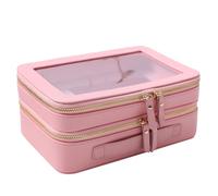 SANHECUN Neceser Transparente de Viaje, Neceser de Viaje, Bolsa de Maquillaje, Pink, SHC-TL-2, Bolsa de cosméticos