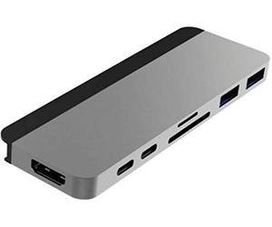 Sanho - Base HyperDrive Duo 7 en 2 para MacBook Pro/Air - Plata