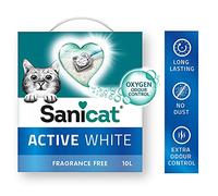 Arena aglomerante Sanicat Active White para gatos - 10 l
