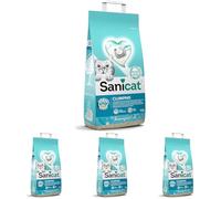 Sanicat - Arena para Gatos Aglomerate con Aroma a jabón de Marsella| con Control de Olor garantizado | Absorbe la Humedad y facilita la Limpieza de la Bandeja | 10 L de Capacidad (Paquete de 4)