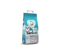 Sanicat Clumping White Arena Blanca Aglomerante Para Gatos Sin Perfume 10 L