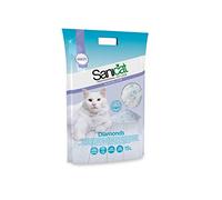 Sanicat Diamonds, Arena Absorbente de Gel de Sílice para Gatos, Sin Olor - 15 L, Blanco