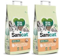 Sanicat - Lecho Absorbente multipet de Madera reciclada | Absorción Superior y Control de olores | Producto ecológico y Biodegradable | 6Kg (Paquete de 2)