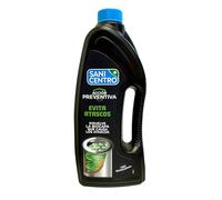 Sanicentro Desatascador Acción Preventiva | Previene atascos y elimina malos olores | Ideal para mantenimiento regular | Fórmula densa antisalpicaduras | Botella 1L