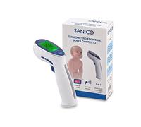 SANICO Termómetro infrarrojo - Medición precisa de la temperatura, marca europea, 34 modos de memoria, alarma de fiebre, multifuncional, fácil de usar - Para cuerpo, objetos, temperatura ambiente