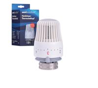 sanicomfort Cabezal termostático M30 x 1,5 mm, compatible con Heimeier, termostato para radiador, cabezal de control 6 - 28 °C, sensor de líquido, protección contra heladas, ahorro de energía, color