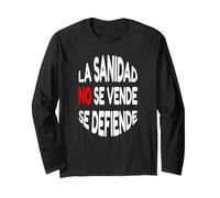 Sanidad pública. Original Diseño De Texto con Mensaje Manga Larga