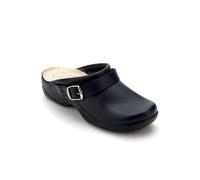 Saniflex 643-10 Médico Certificado Sandalias Zuecos Mules Zapatillas Zapatos de Cuero, Mujer, Azul, EU 37
