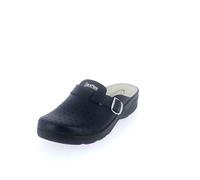 Saniflex 89831-10 Médico Certificado Zuecos Mules Zapatillas Zapatos de Cuero, Mujer, Azul, EU 40