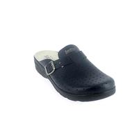 Saniflex 89931-10 Médico Certificado Zuecos Mules Zapatillas Zapatos de Cuero, Hombre, Azul, EU 42