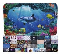 Sanilo Alfombra de baño I Gran selección de Alfombrillas para el baño I Alfombra Muy Suave y Antideslizante I Se Puede Lavar y Seca con rapidez (Corales de Delfín, 70 x 110 cm)