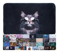 Sanilo Alfombra de baño I Gran selección de Alfombrillas para el baño I Alfombra Muy Suave y Antideslizante I Se Puede Lavar y Seca con rapidez (Cool Cat, 50 x 80 cm)