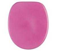 Sanilo Asiento de inodoro, fácil montaje, bisagras resistentes, color rosa brillante