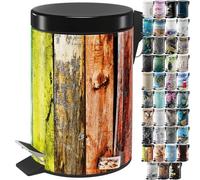 Sanilo Cubo de basura para el baño 3 L con dispositivo automático de descenso, muchas papeleras nuevas a elegir para el baño, con contenedor interior (Rainbow)