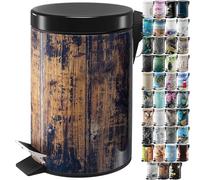 Sanilo Cubo de basura para el baño 3 L con dispositivo automático de descenso, muchas papeleras nuevas a elegir para el baño, con contenedor interior (Vintage)