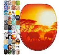 Sanilo Tapa de inodoro con cierre suave, gran selección de atractivos asientos para WC y duradera de madera (Sabana)