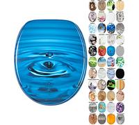 Sanilo Tapa de inodoro con cierre suave, gran selección de atractivos asientos para WC y duradera de madera (Gota)