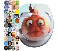 Sanilo Tapa de inodoro con cierre suave, gran selección de atractivos asientos para WC y duradera de madera (Pez dorado)