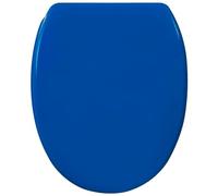 Sanilo Tapa de inodoro con cierre suave y liberación rápida, el asiento para WC se desmonta pulsando un botón, sencillo montaje desde arriba (Azul)