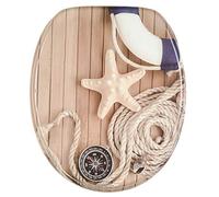 Sanilo Tapa de inodoro, gran selección de atractivos asientos para WC y duradera de madera (Marítimo)